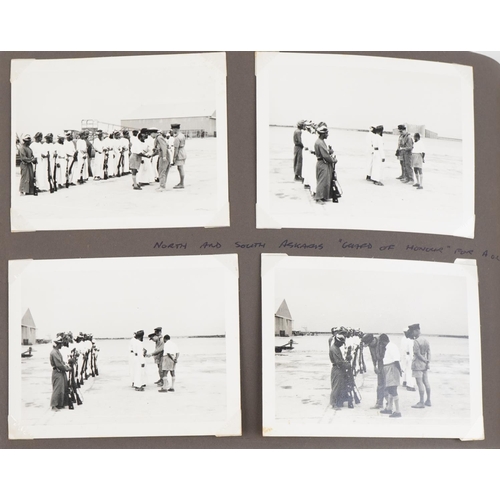 1647 - Military interest photographs arranged in an album relating to Royal Air Force Salalah, Dhofar, Musc... 