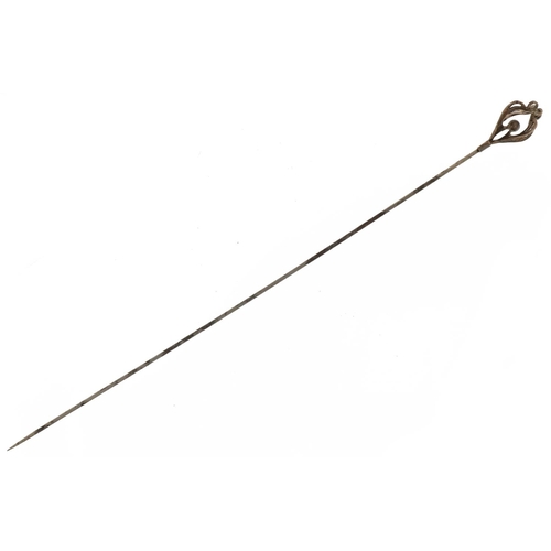 623 - Charles Horner silver hatpin, 23cm in length