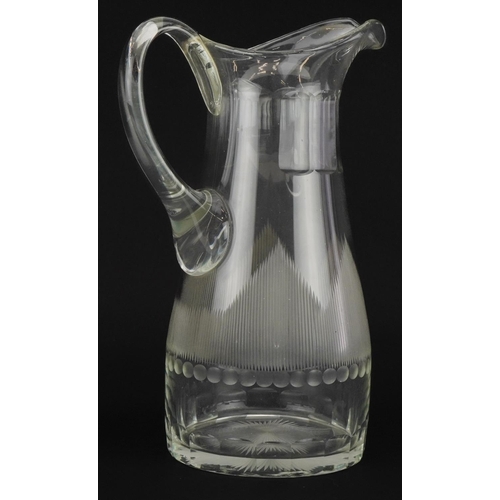 519 - Georgian cut glass water jug, 29cm high