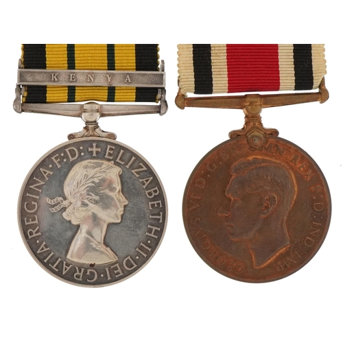 1366 - British military medals relating to the Crayford family comprising George VI Faithful Service medal ... 