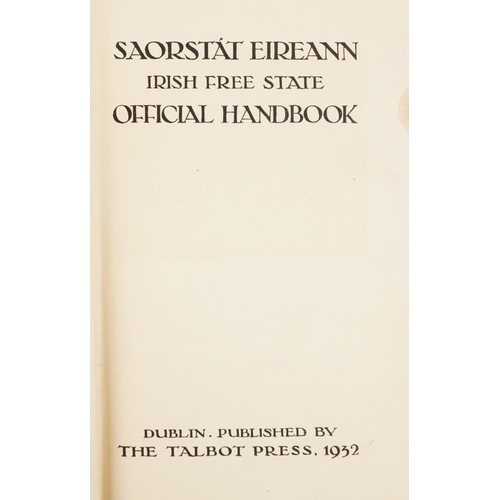 1482 - Saorstat Eireann Irish Free State Official Handbook, hardback book printed by Hely's Ltd, published ... 