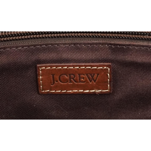 1079 - J Crew woollen and leather bag together with a Christian Dior makeup bag, largest 46cm x 36cm