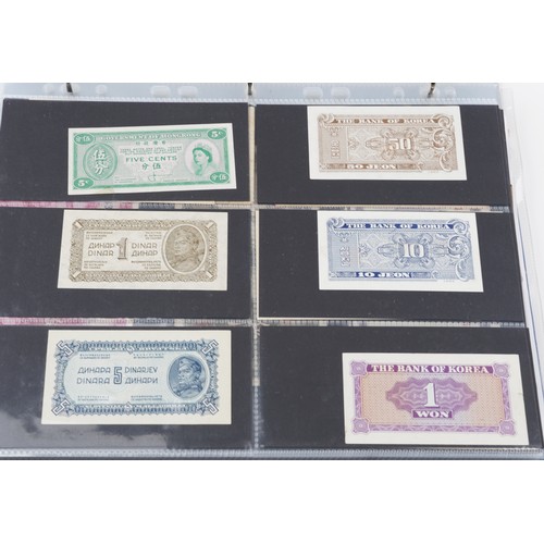 1613 - Antique and later world banknotes arranged in an album including China, Germany and Chile