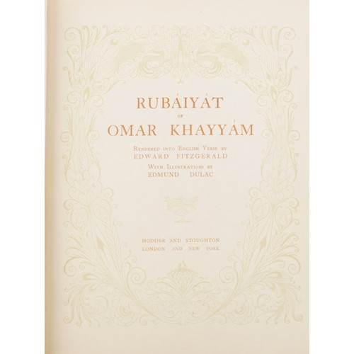 1481 - Rubaiyat of Omar Khayyam, leather bound hardback book published Hodder & Stoughton London and New Yo... 