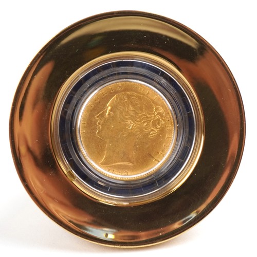 1511 - Queen Victoria 1853 gold sovereign from The Wreck of RMS Douro with box set including bottle of Bin ... 