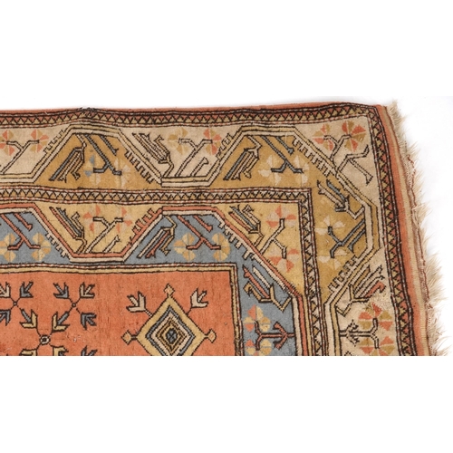 2192 - Rectangular Turkish rug having and allover repeat design, 215cm x 120cm