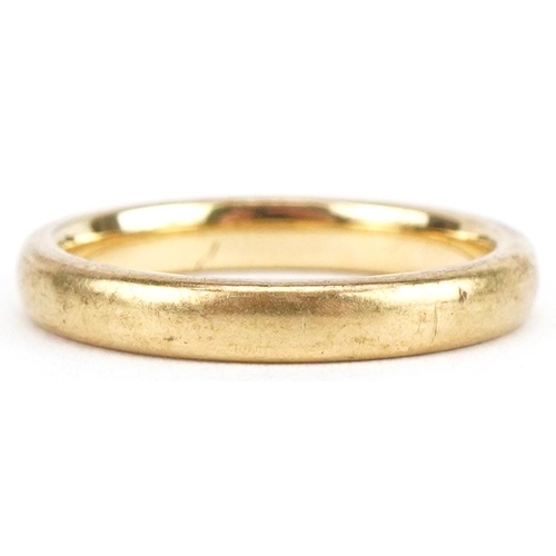 3059 - 22ct gold wedding band, size K, 4.2g