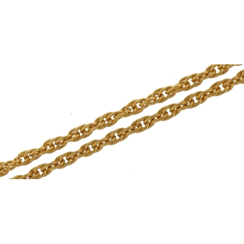 3476 - 18ct gold chain link necklace, 50cm in length, 3.9g