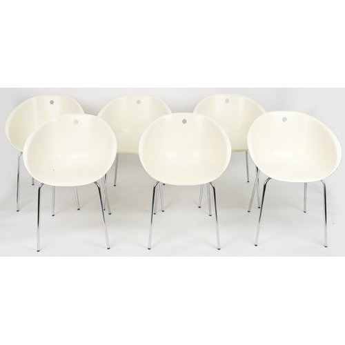 2105 - Archirivolto Design, set of six Italian Gliss 901 chairs by Pedrali, each 76cm high