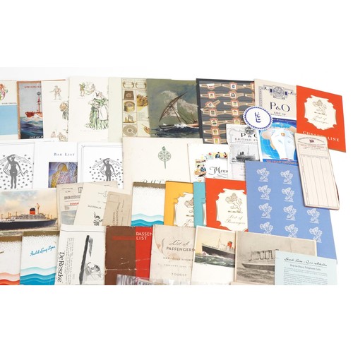 1670 - Large Collection of shipping interest ephemera including Cunard Line passenger lists, Union Castle M... 