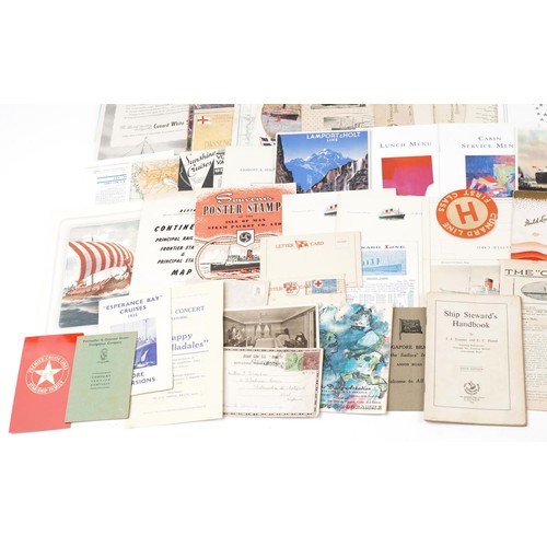 1670 - Large Collection of shipping interest ephemera including Cunard Line passenger lists, Union Castle M... 