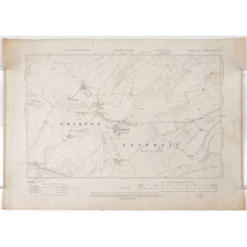 1662 - Collection of eleven maps and plans of Eastbourne and surrounding areas for 1930s and later, the lar... 