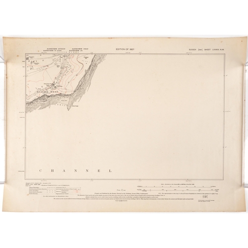 1662 - Collection of eleven maps and plans of Eastbourne and surrounding areas for 1930s and later, the lar... 