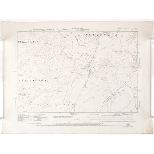 1662 - Collection of eleven maps and plans of Eastbourne and surrounding areas for 1930s and later, the lar... 