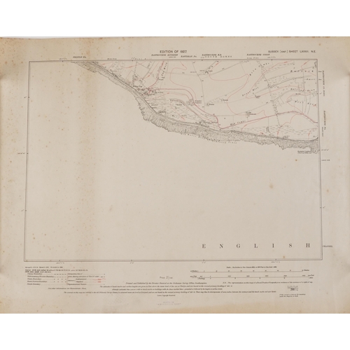 1662 - Collection of eleven maps and plans of Eastbourne and surrounding areas for 1930s and later, the lar... 