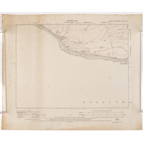 1662 - Collection of eleven maps and plans of Eastbourne and surrounding areas for 1930s and later, the lar... 