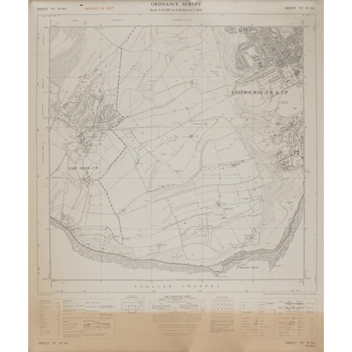 1662 - Collection of eleven maps and plans of Eastbourne and surrounding areas for 1930s and later, the lar... 