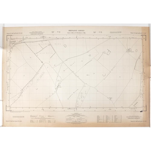 1662 - Collection of eleven maps and plans of Eastbourne and surrounding areas for 1930s and later, the lar... 