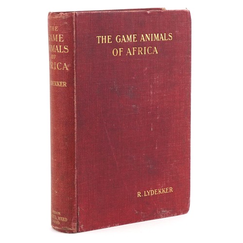 1479 - The Game Animals of Africa, hardback book by R Lydekker published London Rowland Ward 1908