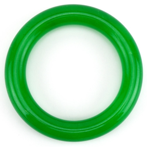 3506 - Chinese green jade bangle, 8.5cm in diameter, 90.5g