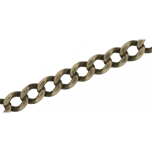 3709 - Antique silver cloak collar chain, 15cm in length, 9.0g