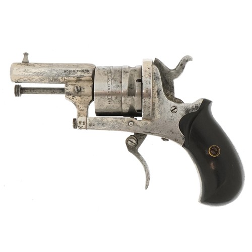 1431 - Antique American pinfire revolver, Acier Fondu The Vigilant American Model of 1879, 14cm in length