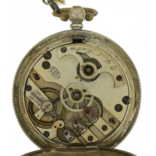 J Dent London, Ottoman 800 grade silver full hunter gentlemen's