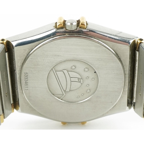 3067 - Omega, gentlemen's Omega Constellation wristwatch with date aperture, the case numbered 53334611, 32... 