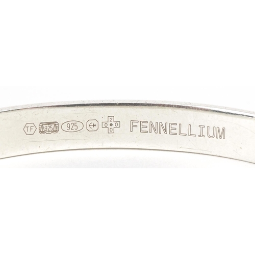 3510 - Theo Fennell, silver Fennellium bangle, 6.5cm in diameter, 15.8g