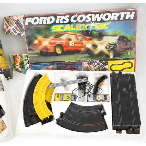 1227 - *WITHDRAWN* Three Scalextric racing sets with boxes comprising Champion Tourers, Monster Truck and F... 