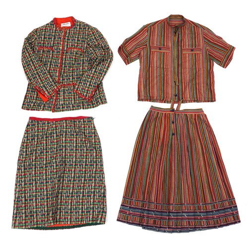 1110 - Vintage Jaeger blouse and skirt set, size 12 together with a vintage Jaeger skirt suit, size 12-14