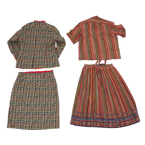 1110 - Vintage Jaeger blouse and skirt set, size 12 together with a vintage Jaeger skirt suit, size 12-14