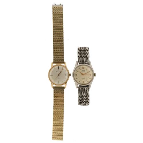 3162 - Rotary, two gentlemen's wristwatches comprising 9ct gold manual wind with date aperture and automati... 