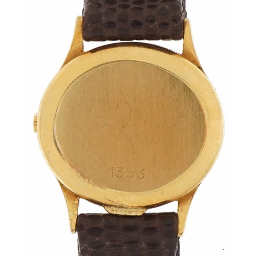 3140 - Omega, ladies Omega Deville 18ct gold wristwatch, the case numbered 1353, 23mm wide, total weight 16... 