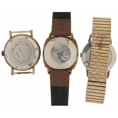 3411 - Three vintage gentlemen's wristwatches comprising Tissot Visodate, Greville and Saga Electric