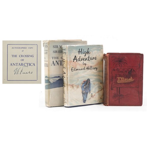 1493 - Three travel interest hardback books comprising The Crossing of Antarctica, by Sir Vivian Fuchs and ... 