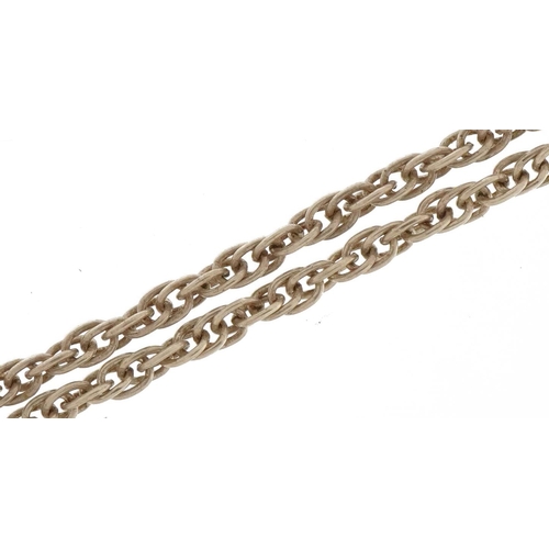 2670 - Silver multi chain link necklace, 40cm in length, 3.7g