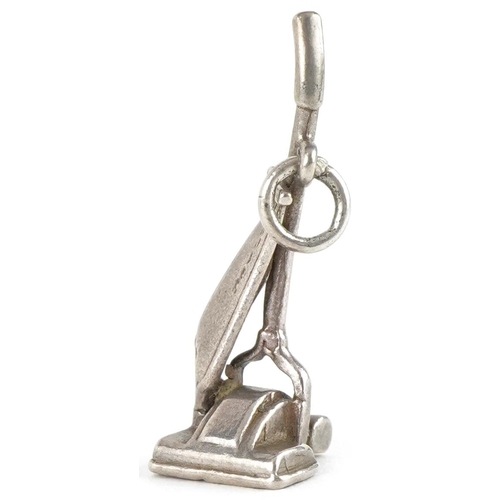 2720 - Silver Hoover vacuum cleaner charm, 2.5cm high, 2.5g