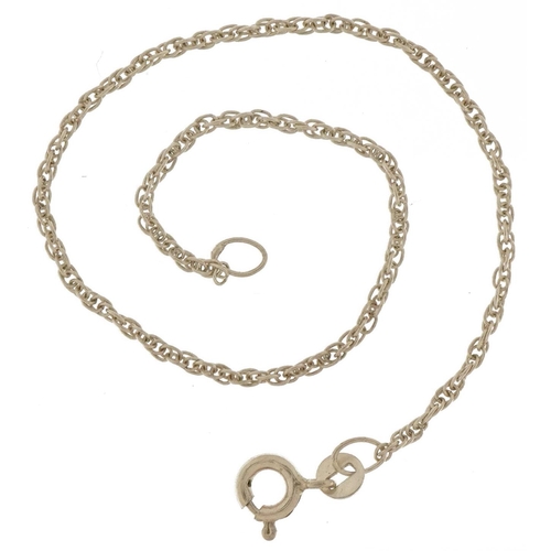 2680 - Silver twisted O link bracelet, 18cm in length, 1.0g