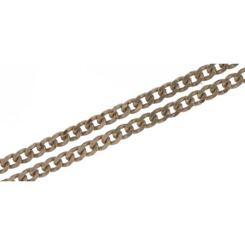 2658 - Silver fine curb link necklace, 38cm in length, 1.5g