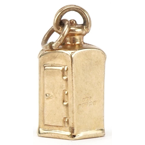 2094 - 9ct gold ship's lantern charm, 2cm high, 1.5g