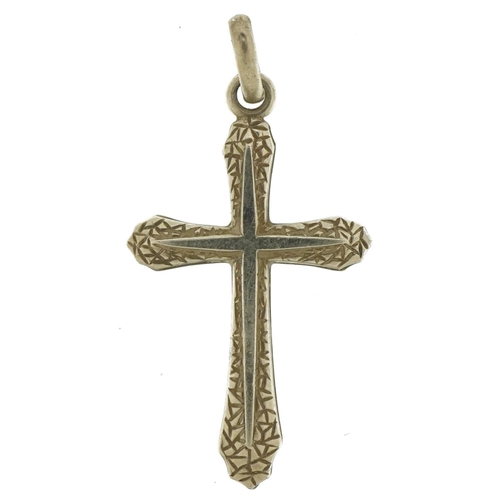 2679 - Sterling silver cross pendant, 2.3cm high, 1.2g