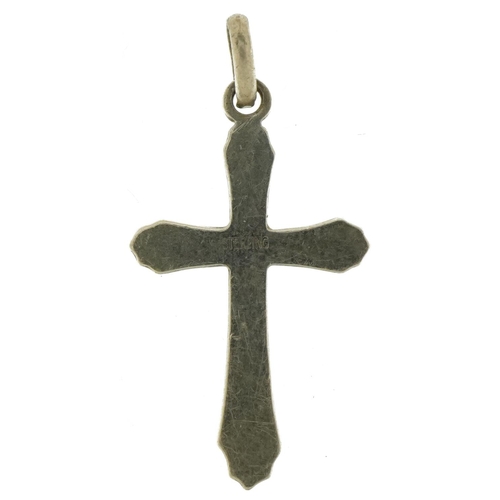 2679 - Sterling silver cross pendant, 2.3cm high, 1.2g