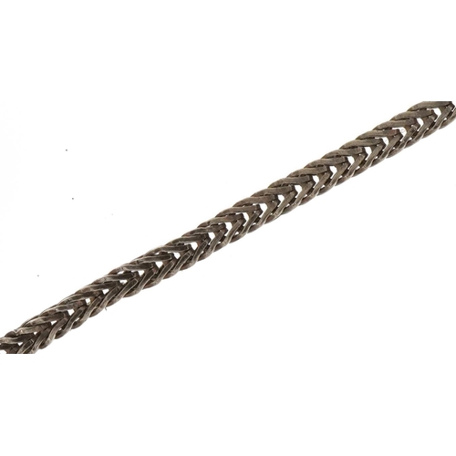 2663 - Silver herringbone link bracelet, 16cm in length, 1.9g