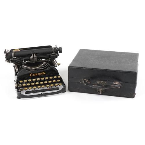 2713 - Vintage Corona portable typewriter with case