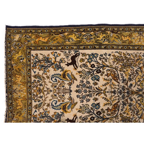 2183 - Rectangular Persian tree of life patten rug, 162cm x 107cm