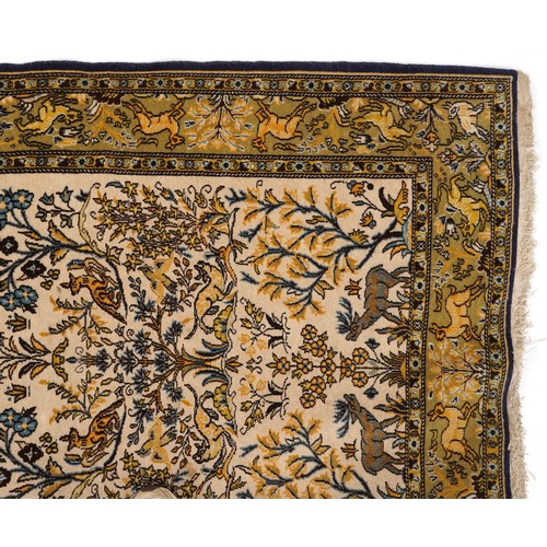 2183 - Rectangular Persian tree of life patten rug, 162cm x 107cm