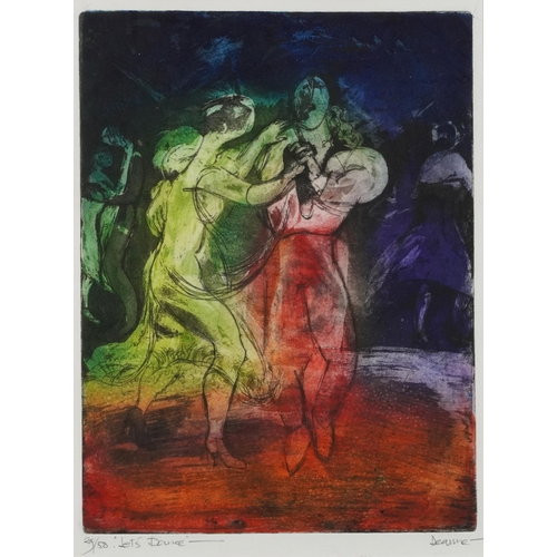 2723 - Deanne Coleborn - Double Double Toil and Trouble and Let's Dance, pair of pencil signed prints in co... 