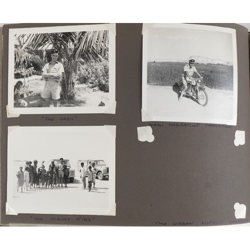 1647 - Military interest photographs arranged in an album relating to Royal Air Force Salalah, Dhofar, Musc... 