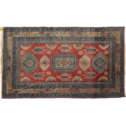 2187 - Rectangular Persian rug having an all over floral design, 158cm x 95cm